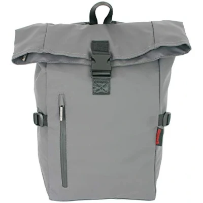 Abbildung von J.JONES Kurierrucksack wasserdicht Fahrradrucksack Daypack mit Laptopfach + Tabletfach (Grau)