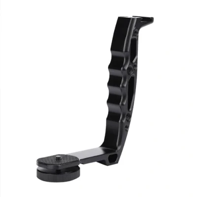 Abbildung von L förmiger Gimbal Griff, Kamera aus Aluminiumlegierung Halterung Erweiterter Einhandgriff mit 1/4 Zoll und 3/8 Gewinde für Crane 2 Ronin S