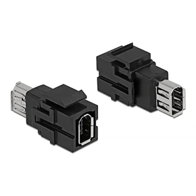 Abbildung von Delock Keystone Modul FireWire 6 Pin Buchse zu schwarz
