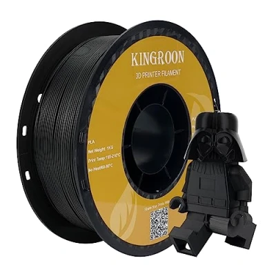 Abbildung von kingroon 3D Printer filament PLA Druckerfilament,… (Polymilchsäure, Schwarz)