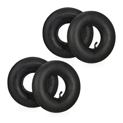Abbildung von Relaxdays Schubkarrenrad mit Schlauch, 2er Set Ersatzreifen, 3.50 8&quot;, luftbereift, für Schubkarre, bis 154 kg, schwarz