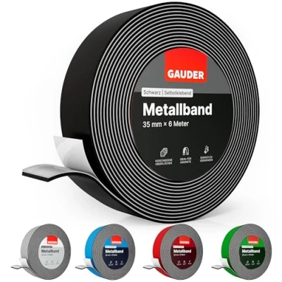 Abbildung von GAUDER Metallband selbstklebend schwarz I Magnethaftband ideal für Tonies® Figuren &amp; Regale Magnetband Magnete Ferroband Eisenband (6 m)