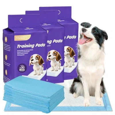 Abbildung von NANIPETS Hundematte Trainingspad für Hunde Welpenunterlagen, Superabsorbierendes &amp; Auslaufsichere Wickelunterlagen, 60 x cm Extra Große, Dicke Pet Pads, Packung mit 90