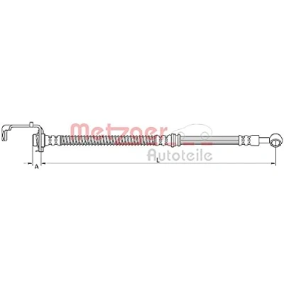 Abbildung von METZGER 4111049 Bremsschläuche 399 HYUNDAI: i10 I