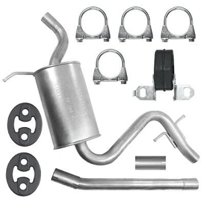 Abbildung von Mitteltopf Auspuff Mittelschalldämpfer für 1.6i Octavia 2 II Golf 5 V 6 VI Kombi Jetta 3 III