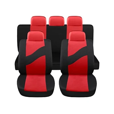 Abbildung von Auto Accessori Lupex Universal Sitzbezüge Set LS08 Farbe Rot vorne und hinten aus Polyester Utilitaria No Suv