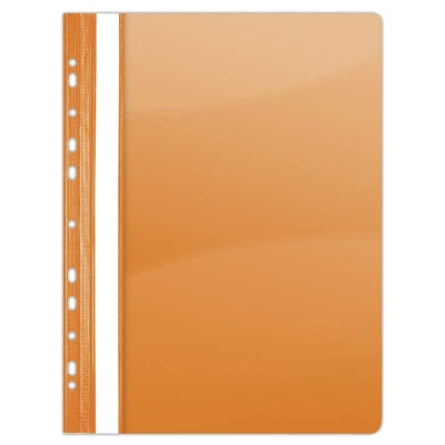 Abbildung von DONAU 1704001 12 Plastik Schnellhefter Gelocht A4 Orange/Sichthefter Kunststoff Strapazierfähigem PVC Hart Glasklares Deckblatt Klemmmappe für Büro und Schule/Eurolochung 1 Stück