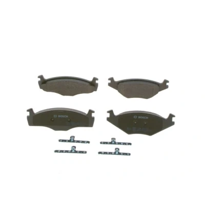 Abbildung von BOSCH 0 986 494 057 Bremsbelagsatz Low Metallic mit Anti Quietsch Blech, Montageanleitung VOLKSWAGEN: Polo II Classic, Coupe