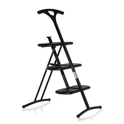 Abbildung von Kartell Tiramisu&#039; Klappleiter, Plastik, dunkel grau metall, 43 x 92 cm