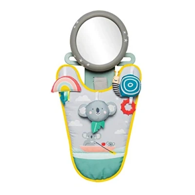Abbildung von Koala In Car Play Center Eltern und Babyreisebegleiter. Activity mit Spiegel, um das Baby ab 0 Monaten vom Fahrersitz aus zu beobachten von Taf Toys 12485, grau