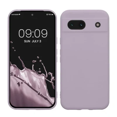 Abbildung von kwmobile Handyhülle kompatibel mit Google Pixel 8a Hülle Handy Case aus weichem Silikon in Lavendel