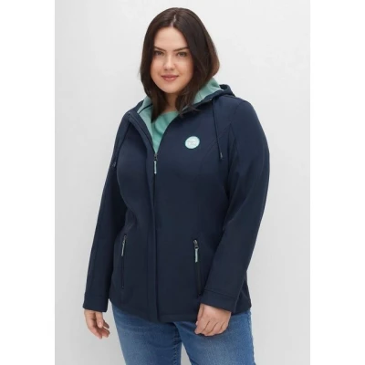 Abbildung von Sheego Softshell Übergangsjacke, Damen, Größe: 50, Nachtblau