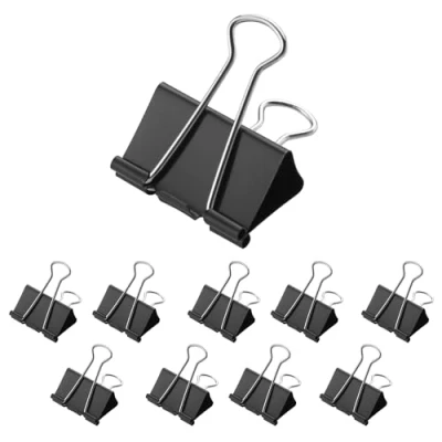 Abbildung von Westcott E 10705 00 Foldback Klammern, 50 mm, schwarz, 12 Stück