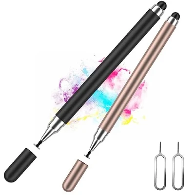 Abbildung von Stylus Pen 2 Stück,Tablet Stift, Eingabestift für Touchscreen, universell Tablets/Smartphones/Apple/iPad PRO/Mini/Air/Android und andere Touchscreens(Schwarz+Roségold)