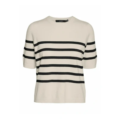 Abbildung von Vero Moda Vmsaba Oneck Tshirt print, Damen, Größe: Medium, Birch