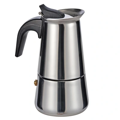 Abbildung von HI Permanentfilter Edelstahl Espressokocher Espressokanne, Edelstahl, Espresso Kaffe Kocher Camping 2 Tassen