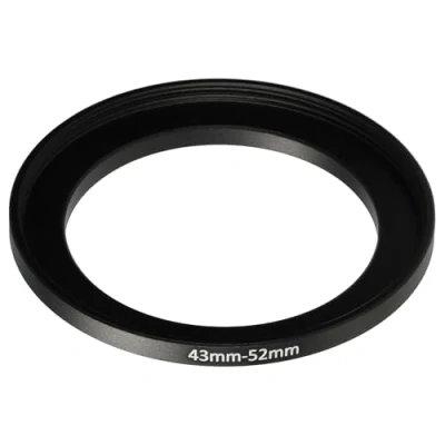 Abbildung von vhbw Step Up Ring Adapter von 43 mm auf 52 für Kamera Objektiv Filteradapter, Metall, Schwarz