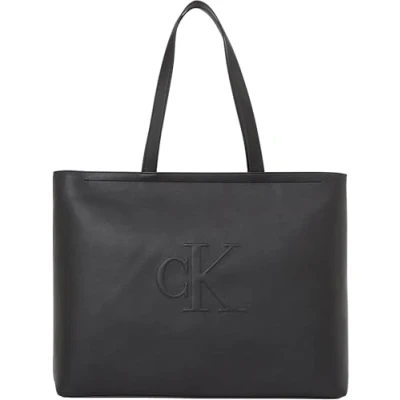 Abbildung von Calvin Klein Jeans Sculpted SLIM TOTE Shopping Bag, Damen, Größe: One Size, Black