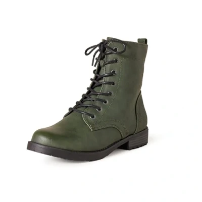 Abbildung von Amazon Essentials Damen Kampfstiefel mit Schnürung, Grün, 38 EU