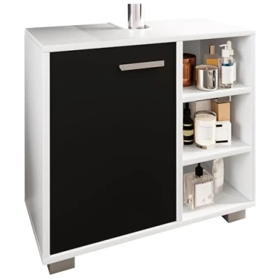 Abbildung von VCM Waschbeckenunterschrank Holz Badmöbel Badunterschrank Waschbecken Zalo L