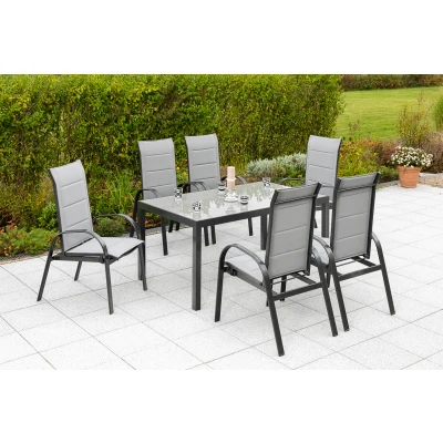 Abbildung von MERXX Garten Essgruppe &quot;Marini&quot;, (7 tlg.), 6 Klappsessel mit Tisch