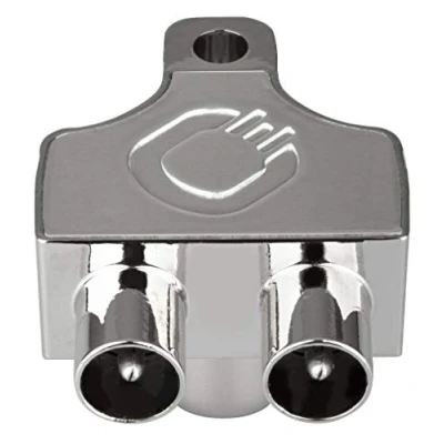 Abbildung von Oehlbach Antenna SP12 Antennen Verteiler geschirmtes Metallgehäuse Zweigeräte für TV/Radio Koax Kupplung auf Stecker DVB T2 C2 HDTV UHD Silber
