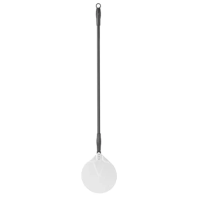 Abbildung von HENDI Pizzaschaufel, rund, mit Schiebegriff, Pizzaschieber, Brotschieber, 1200x230mm, Aluminium