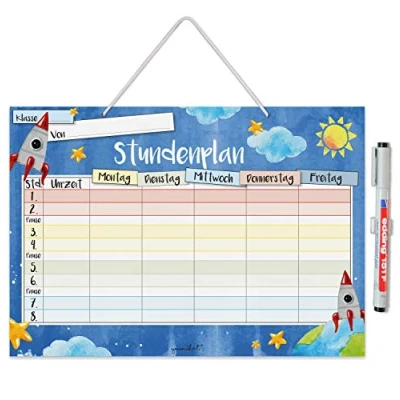 Abbildung von younikat Schülerkalender Stundenplan A4 I Teenager
