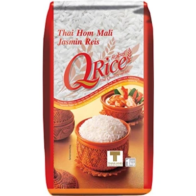 Abbildung von Q RICE Jasminreis 100% duftender Langkorn Reis Thai Hom Mali 3 x 1 kg