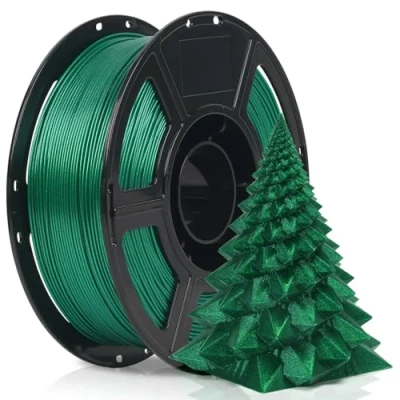 Abbildung von FLASHFORGE Xmasserie Rapid PLA Filament Aurora Grün, Hochleistungs 3D Druckerfilament max 500mm/s Druckgeschwindigkeit, Unvergleichlicher Brillanz, Funkelndem Finish und Ultraglatter Oberfläche