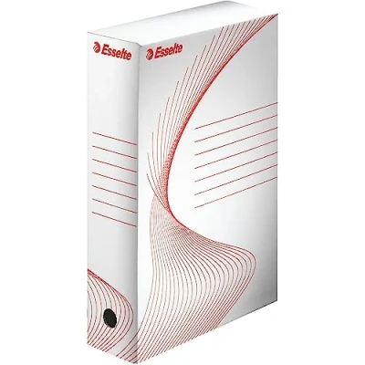 Abbildung von Esselte 128003 Archiv Boxen, 8 cm Rücken 10 pack white/rot