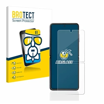 Abbildung von BROTECT Schutzglas für Samsung Galaxy Z Flip / 5G Schutzfolie Panzer Folie Glas [Extrem Kratzfest 9H, Anti Fingerprint, Ultra Transparent]