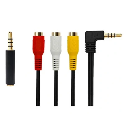 Abbildung von QiCheng&amp;LYS Audio Out Kabel Adapter 3,5 mm aux für TV Box / MP3 PC/Kamera mit geschirmten 0.2cm(3,5 Biege 3RCA weiblich)