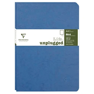 Abbildung von Clairefontaine 733084C Age Bag DUO Set aus 2 Notizheften 21x29,7cm , geheftet, 48 Blatt 90g, blanko Blau, 1