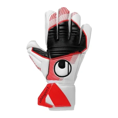 Abbildung von uhlsport Absolutgrip, Kinder und Erwachsene Torwarthandschuhe, Blanc/Rouge/Noir, 7