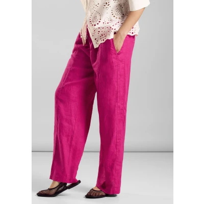 Abbildung von Street One HIGH Waist HOSE Stoffhose, Damen, Größe: 36x32, Pink
