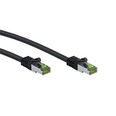 Abbildung von Goobay 61100 CAT 8.1 Rohkabel Netzwerkkabel/LAN Kabel Highspeed 40Gbits Patchkabel mit S/FTP PiMF Schirmung/schwarz / 20M