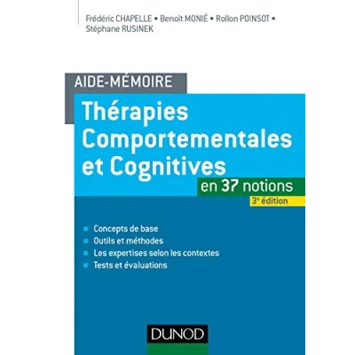 Abbildung von Aide mémoire Thérapies comportementales et cognitives 3e éd. en 37 notions: notions