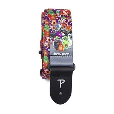 Abbildung von Perri&#039;s Leathers Angry Birds Guitar Strap (Official Licensing) 2 Polyester Webbing, Adjustable Length 39&quot; 58&quot; Long, LPCP 8186