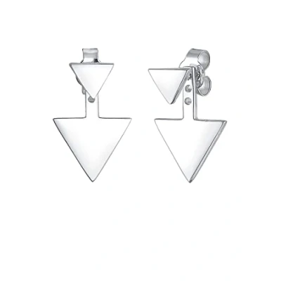 Abbildung von Elli Dreieck GEO Ohrringe, Damen, Größe: One Size, Silber