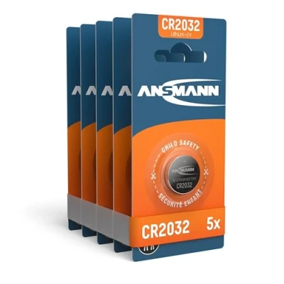 Abbildung von ANSMANN 5x CR2032 Batterie Lithium Knopfzelle 3V / Qualitativ hochwertige Knopfbatterien Ideal für Autoschlüssel, TAN Gerät, Taschenrechner, Kinderspielzeug, Fernbedienung, Uhren, etc.