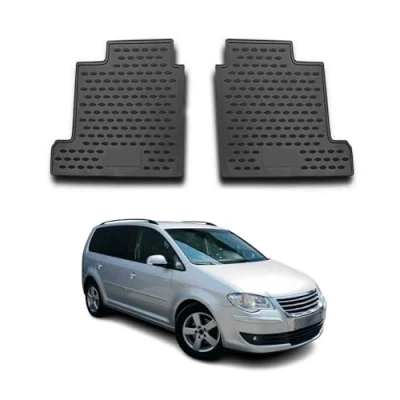 Abbildung von OMAC 7512443 Fußmattensatz TPE (thermoplastischer Elastomer) 2 schwarz VOLKSWAGEN: Touran I, I