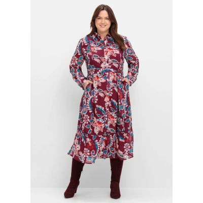 Abbildung von sheego by Joe Browns Chiffonkleid &quot;Große Größen&quot;, mit Spitzendetails und Volant
