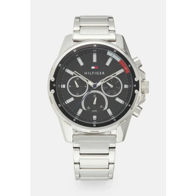Abbildung von Tommy Hilfiger Mason Chronograph silvercoloured/black, Herren, Größe: One Size, Silver coloured/black
