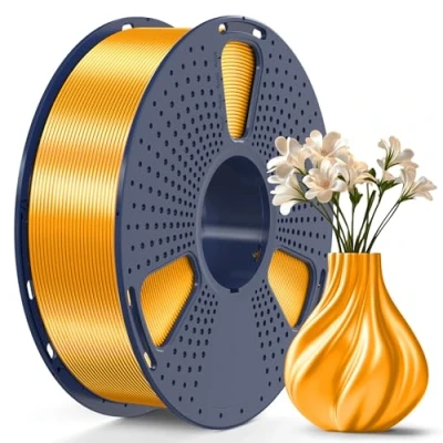 Abbildung von SUNLU PLA Plus Shiny Silk 3D Drucker Filament 1.75mm, PLA+ Druck mit Seidenglattes Finish, Gute Farbwiedergabe, Maßgenauigkeit +/ 0,02mm, 1kg(2.2lb) Spule, Messing