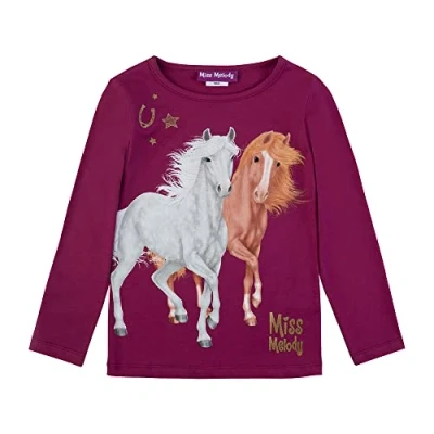 Abbildung von Miss Melody Langarmshirt für Kinder, Größe: 128, Raspberry coul