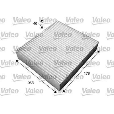 Abbildung von VALEO CLIMFILTER COMFORT 715603 Innenraumfilter Partikelfilter 203 178 40 MITSUBISHI: COLT VI CZC Cabrio, 6, SMART: Forfour I, Roadster Cabrio