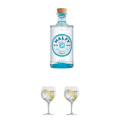 Abbildung von Malfy GIN Originale 0,7 Liter + Ballon Bistro Cubata Glas 1 Stück