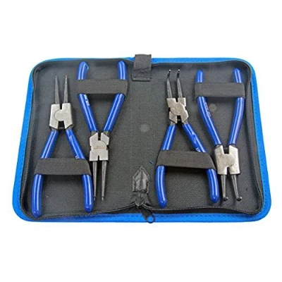 Abbildung von Bergen US PRO Professional Sicherungsringzange, 17,8 cm, für Innen und Außenbereich, in Canvas Etui, B2064, 4 Stück