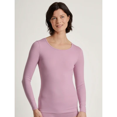 Abbildung von CALIDA Natural Comfort Langarmshirt, Rundhals Damen, aus hochwertiger Baumwolle, natürlicher Glanz und glatter Griff